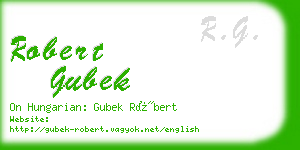 robert gubek business card